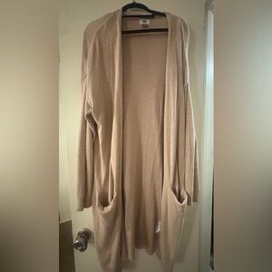 Old Navy tan/blush color Open Front long Cardigan